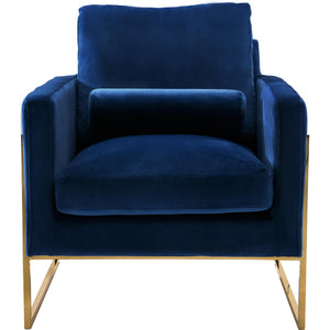 Meridian Mila Navy Velvet Chair