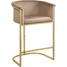 Meridian Donatella Beige Velvet Stool
