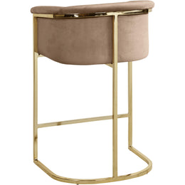 Meridian Donatella Beige Velvet Stool
