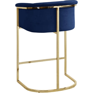 Meridian Donatella Navy Velvet Stool