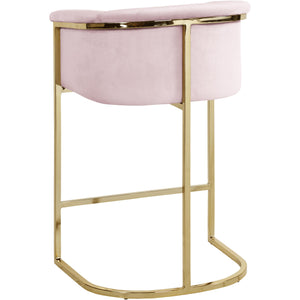 Meridian Donatella Pink Velvet Stool