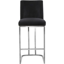 Meridian Heidi Black Velvet Stool