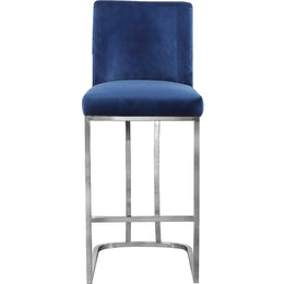 Meridian Heidi Navy Velvet Stool