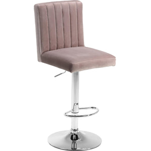 Meridian Joel Pink Velvet Adjustable Stool