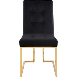 Meridian Pierre Black Velvet Dining Chair