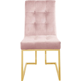 Meridian Pierre Pink Velvet Dining Chair