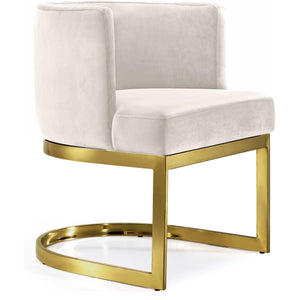 Meridian Gianna Cream Velvet Dining Chair