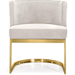 Meridian Gianna Cream Velvet Dining Chair