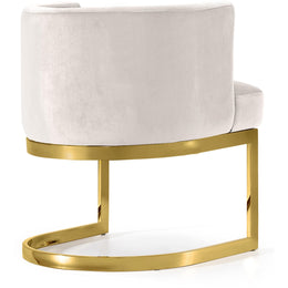 Meridian Gianna Cream Velvet Dining Chair