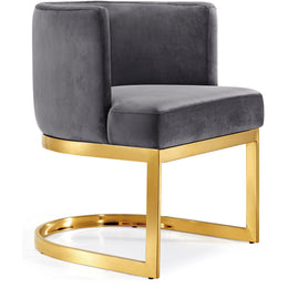 Meridian Gianna Grey Velvet Dining Chair