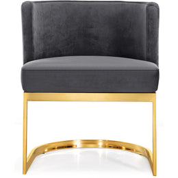 Meridian Gianna Grey Velvet Dining Chair