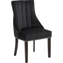 Meridian Oxford Black Velvet Dining Chair