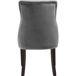 Meridian Oxford Grey Velvet Dining Chair