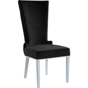 Meridian Serafina Black Velvet Dining Chair