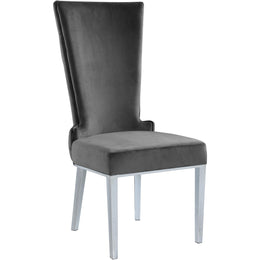 Meridian Serafina Grey Velvet Dining Chair