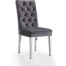 Meridian Juno Grey Velvet Dining Chair