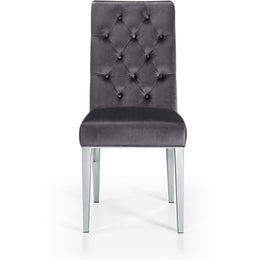 Meridian Juno Grey Velvet Dining Chair