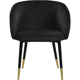 Meridian Louise Black Velvet Dining Chair