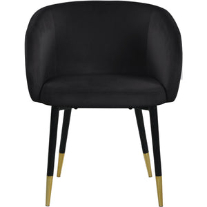 Meridian Louise Black Velvet Dining Chair