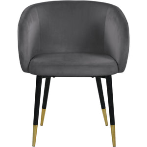 Meridian Louise Grey Velvet Dining Chair