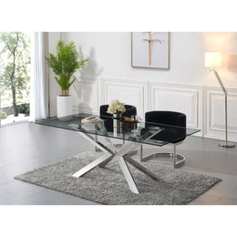 Meridian Gianna Black Velvet Dining Chair