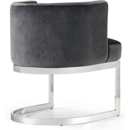 Meridian Gianna Grey Velvet Dining Chair