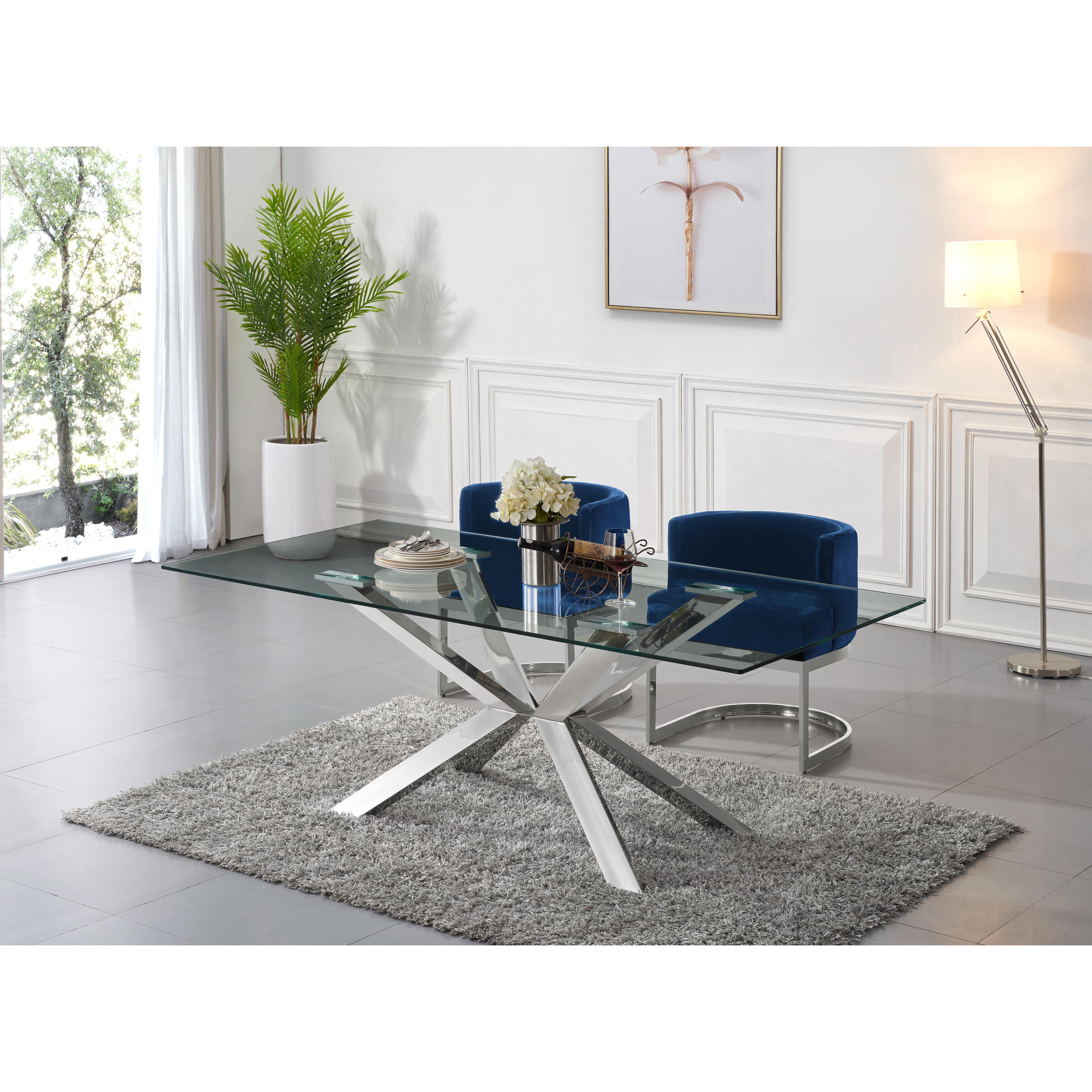 Meridian Gianna Navy Velvet Dining Chair