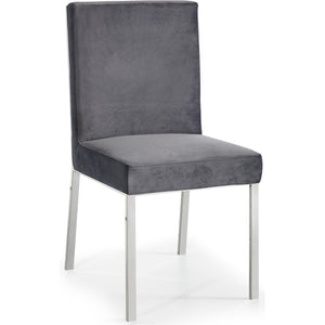 Meridian Opal Grey Velvet Dining Chair