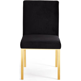 Meridian Opal Black Velvet Dining Chair
