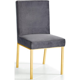 Meridian Opal Grey Velvet Dining Chair
