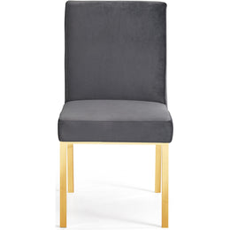 Meridian Opal Grey Velvet Dining Chair