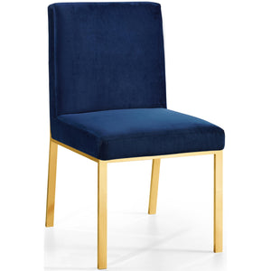 Meridian Opal Navy Velvet Dining Chair