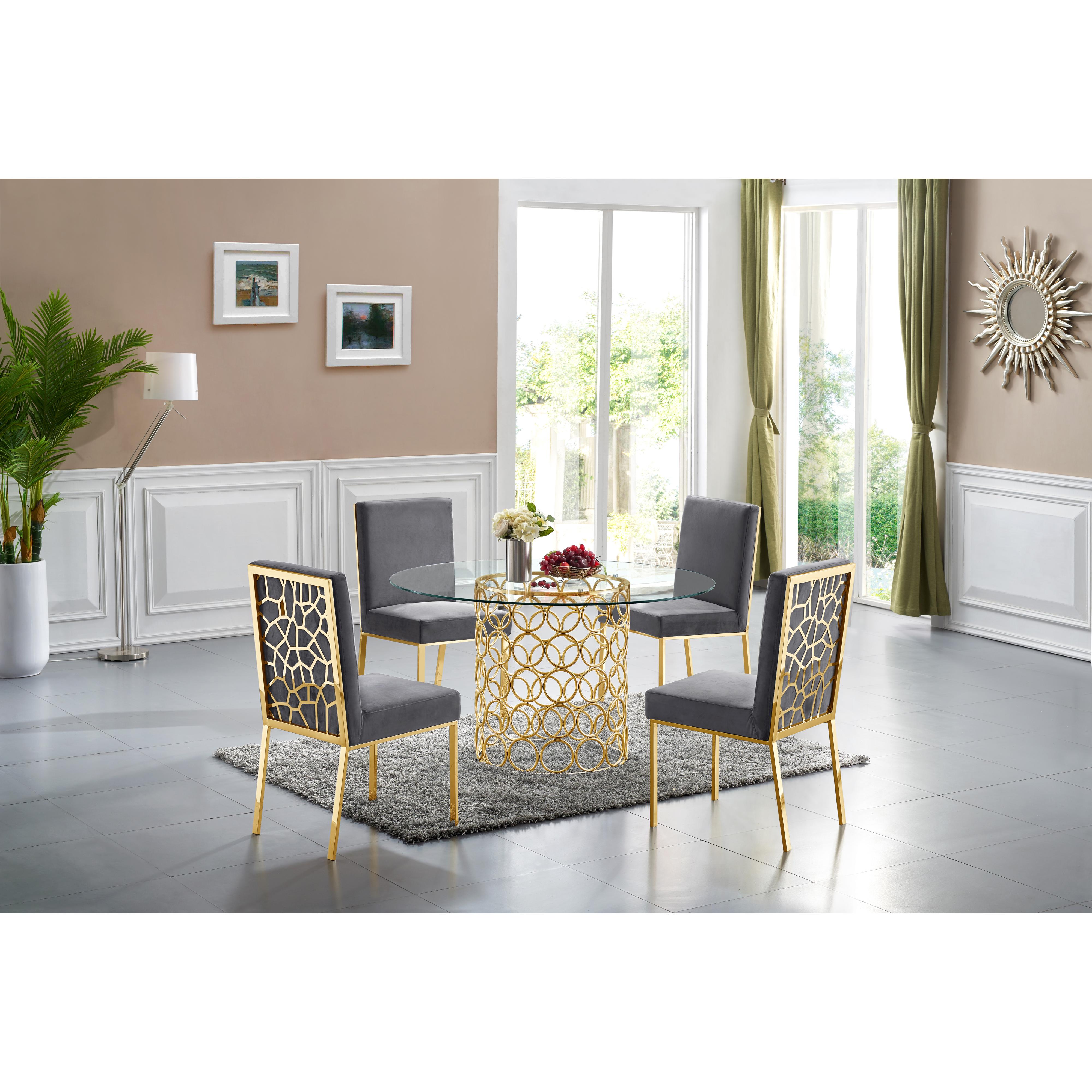 Meridian Opal Gold Dining Table