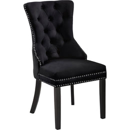 Meridian Nikki Black Velvet Dining Chair