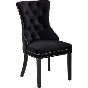 Meridian Nikki Black Velvet Dining Chair