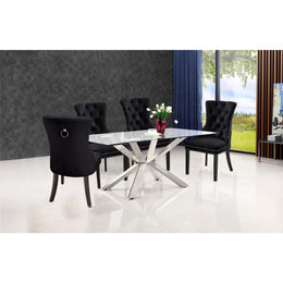 Meridian Nikki Black Velvet Dining Chair