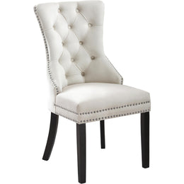 Meridian Nikki Cream Velvet Dining Chair