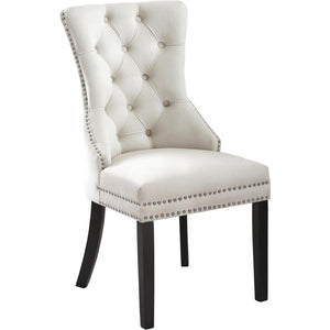 Meridian Nikki Cream Velvet Dining Chair