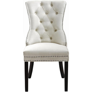 Meridian Nikki Cream Velvet Dining Chair