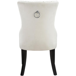 Meridian Nikki Cream Velvet Dining Chair