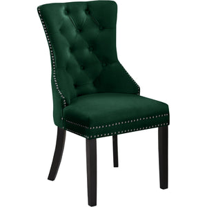 Meridian Nikki Green Velvet Dining Chair