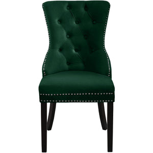 Meridian Nikki Green Velvet Dining Chair