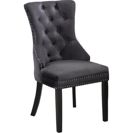 Meridian Nikki Grey Velvet Dining Chair