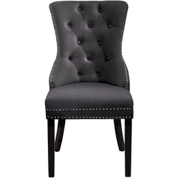 Meridian Nikki Grey Velvet Dining Chair