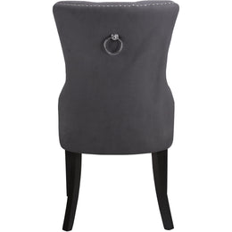Meridian Nikki Grey Velvet Dining Chair