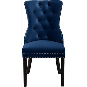 Meridian Nikki Navy Velvet Dining Chair