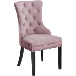 Meridian Nikki Pink Velvet Dining Chair