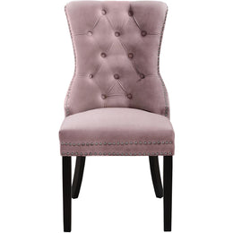 Meridian Nikki Pink Velvet Dining Chair
