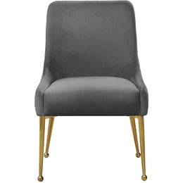 Meridian Owen Grey Velvet Dining Chair