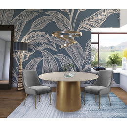 Meridian Owen Grey Velvet Dining Chair